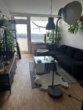 Wohnzimmer mit Mustermöbel - Die perfekte Single Wohnung ! Moderne 1,5 Zimmer Wohnung mit Balkon in einem wärmedämmten Haus Nähe Herold-Center zu vermieten !!